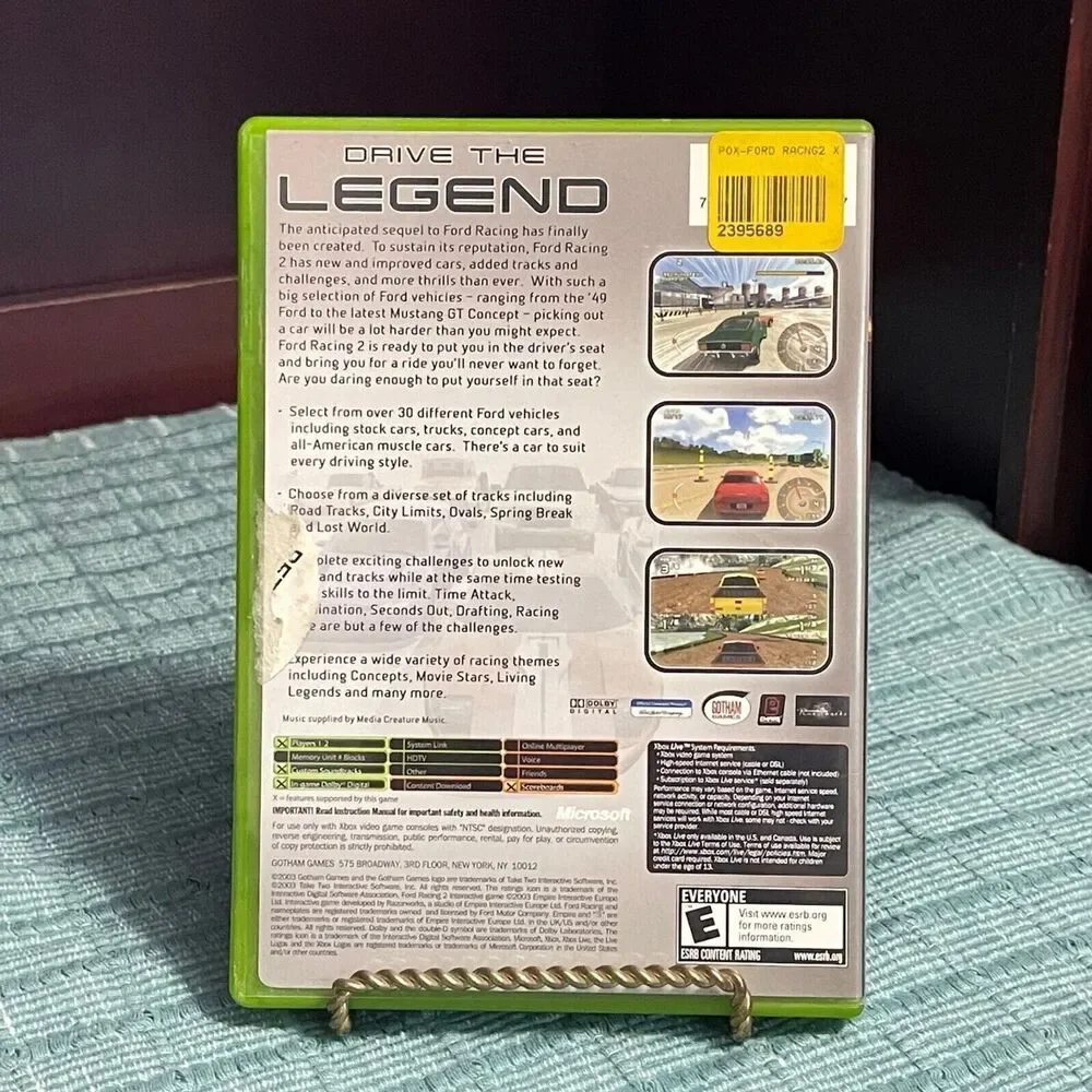 Ford Racing 2 (Microsoft XBOX) TESTED Complete Case Disc Book Video Game